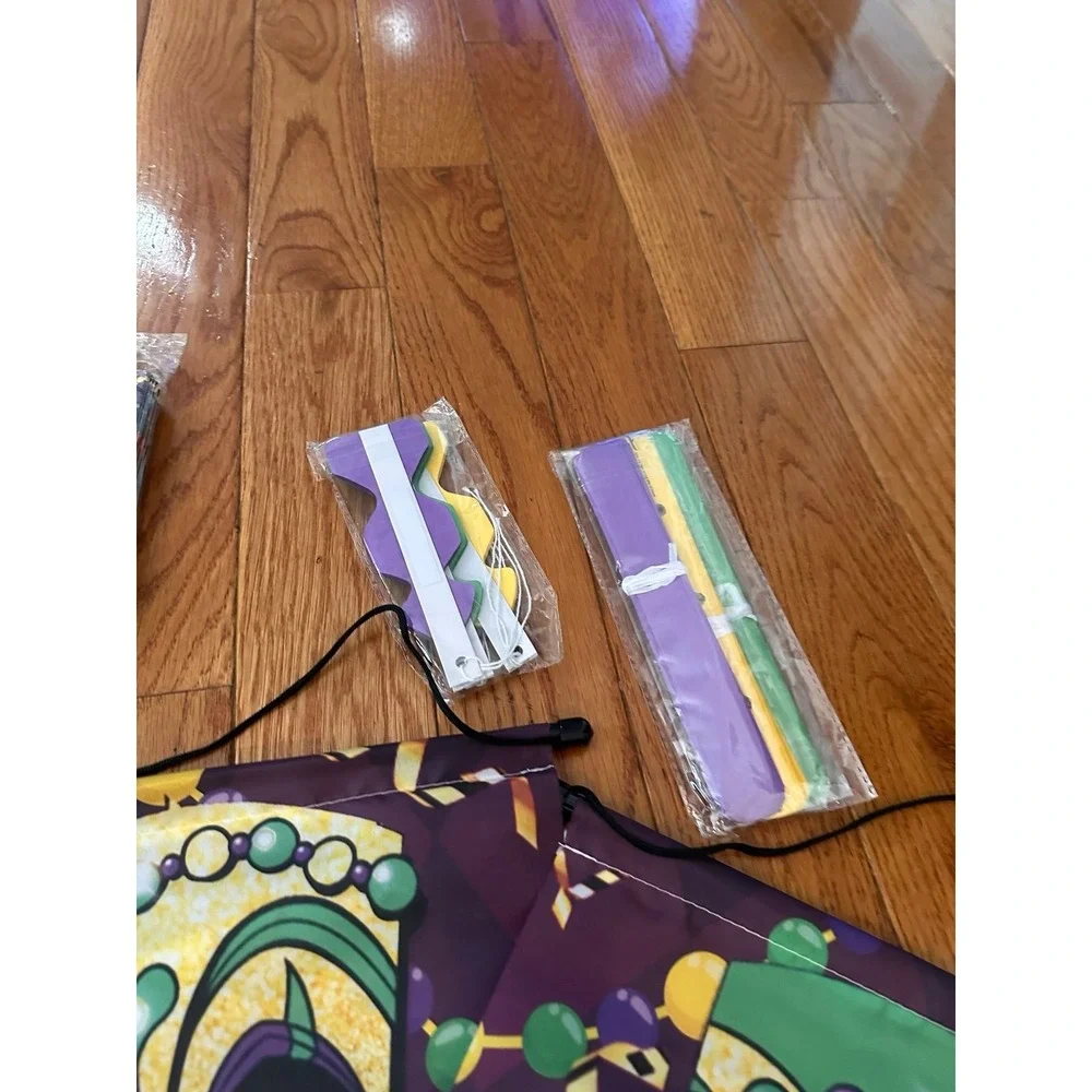 54 Pieces Mardi Gras Party Decorations and Supplies Set, Purple Green and Gold P